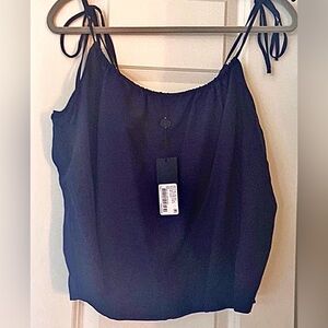 Gianni Bini Navy Blue Sleeveless Blouse